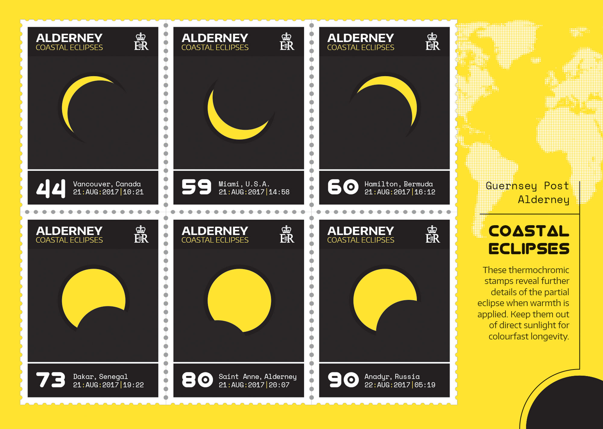 Guernsey Post celebrates total eclipse with image-changing stamps